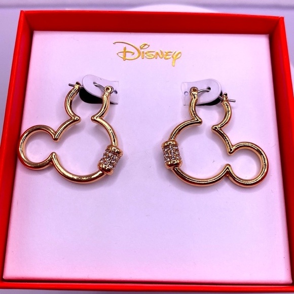 Disney Jewelry - New! Micky Mouse Crystal Earrings